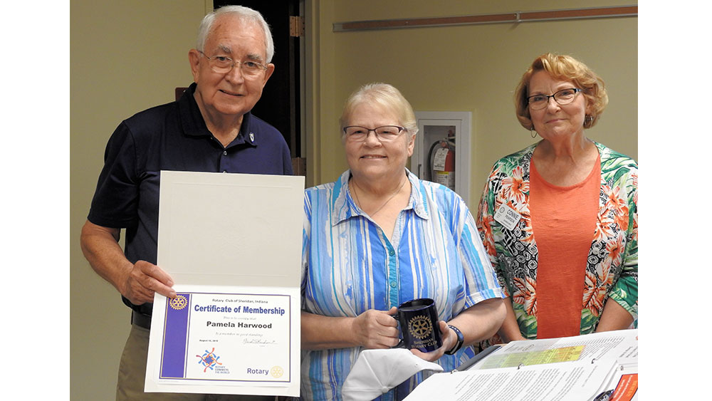 Sheridan Rotarians welcome Pam Harwood as latest recruit