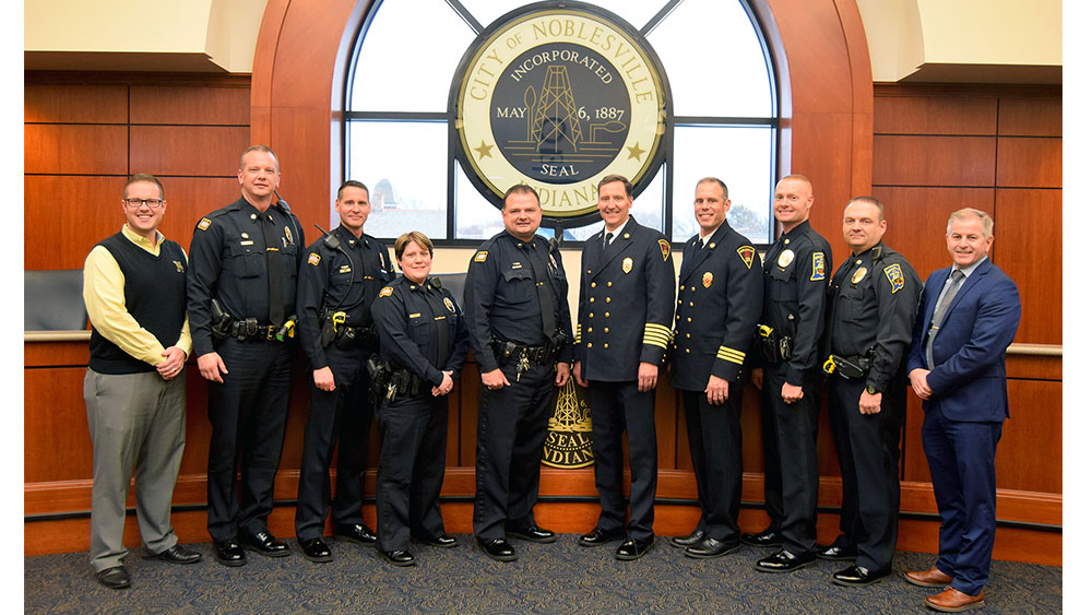 Noblesville promotes new leaders in city’s Police, Fire Departments