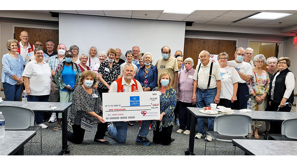 Mended Hearts presents $1,000 to Riverview Health Foundation to help ...