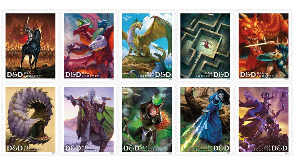 USPS unveils Dungeons & Dragons stamps for 2024