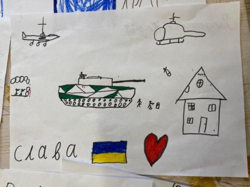 2022 - child's drawing after arriving in Poland
