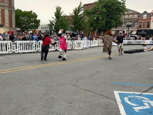 Bed-Race-2025_dancing mascots