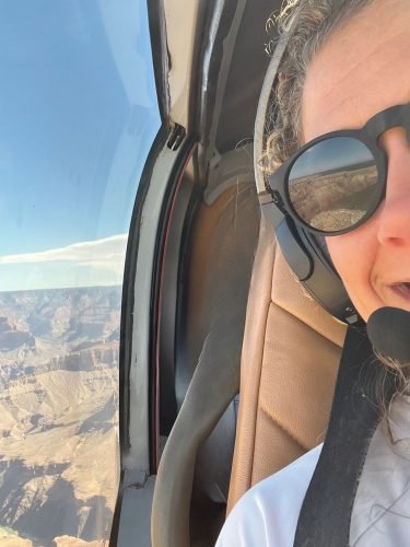 Carly Miller, helicopter