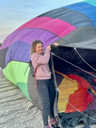 Carly Miller, hot air balloon