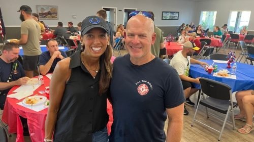 Incoming Fire Cheif Chris Frasier and wife Nikki