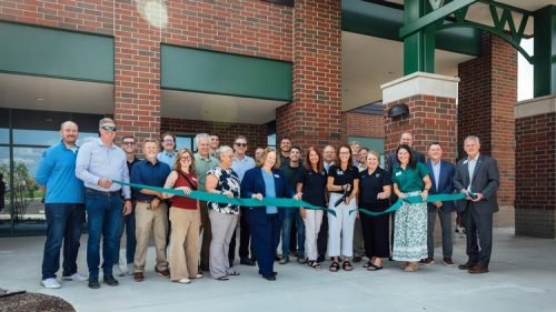 MCES Construction, Admin and School Board Ribbon Cutting