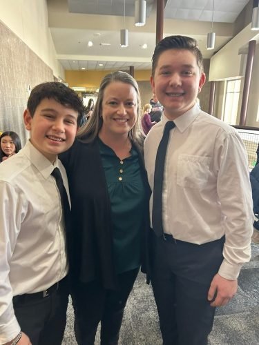 Sheridan ISSMA_Jacob and Landon Glunt with Mrs. D