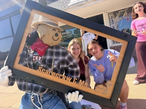 Sheridan art students scarecrows 12