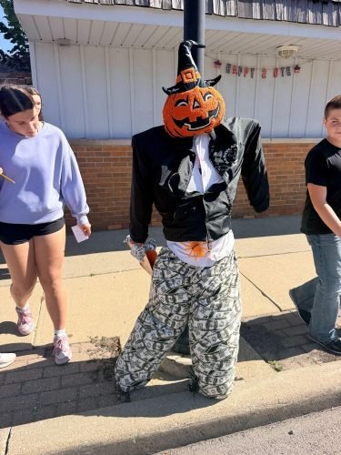 Sheridan art students scarecrows 15