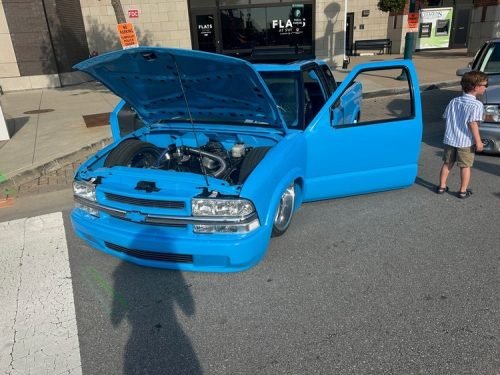 Spark Fishers Car  Art 2025_bright blue classic car