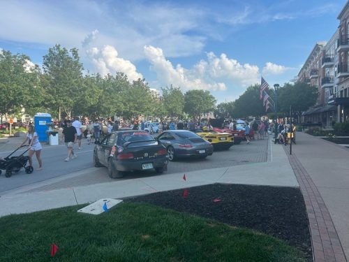 Spark Fishers Car  Art 2025_various cars and crowd