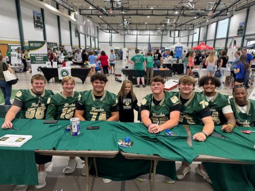 WHS Football Team signing Autographs