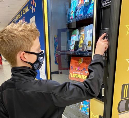 North Elem book vending machine 1